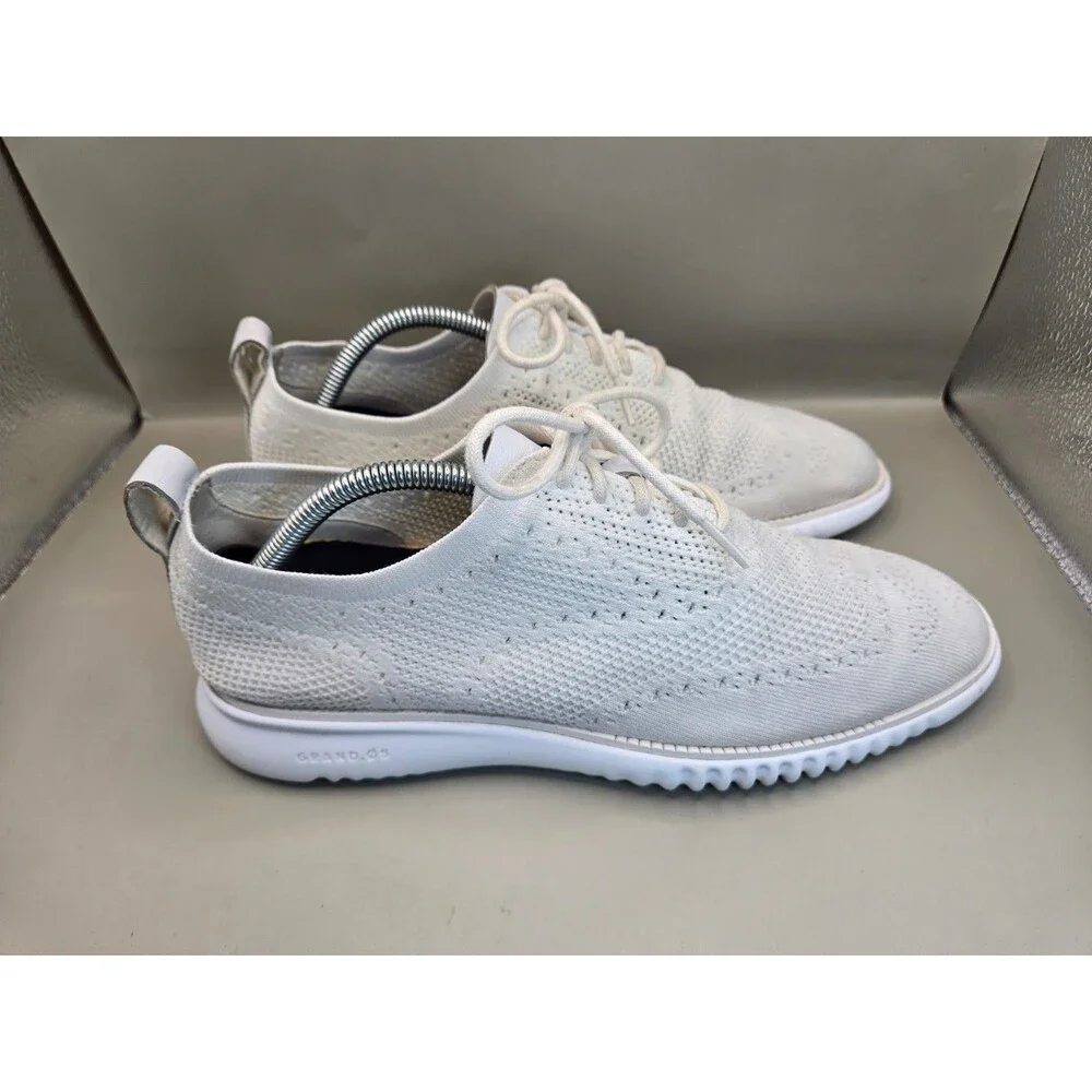 COLE HAAN 2.ZEROGRAND LASER WINGTIP Oxford Shoes Men's 9.5 White Casual c27570